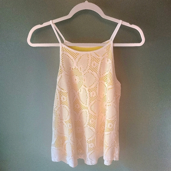 Anthropologie Lace Overlay Cosette Tank, Size Small - Picture 3 of 5